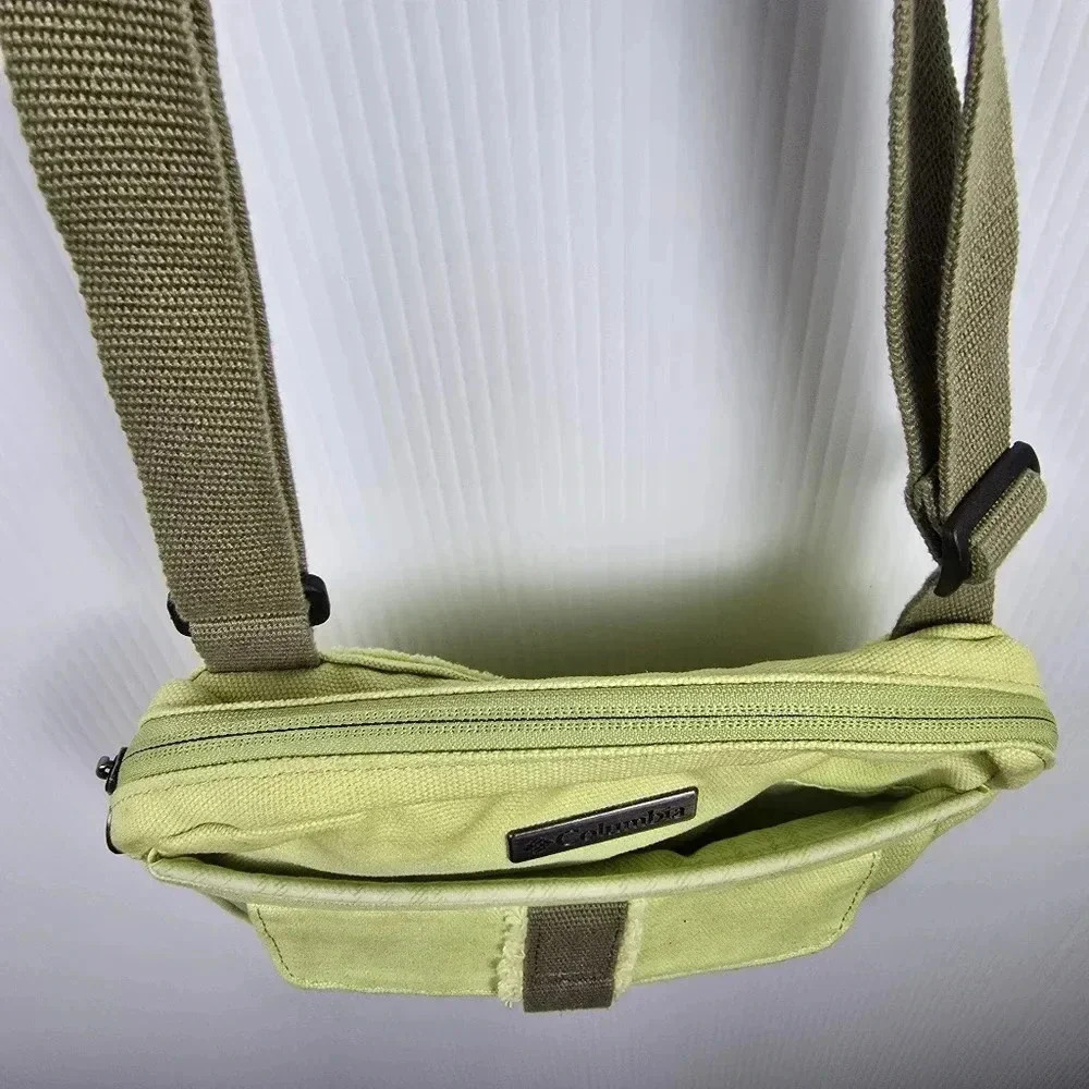 Columbia Omni Shield Womens Crossbody Purse Bag Canvas Green Yellow - Picture 8 of 10